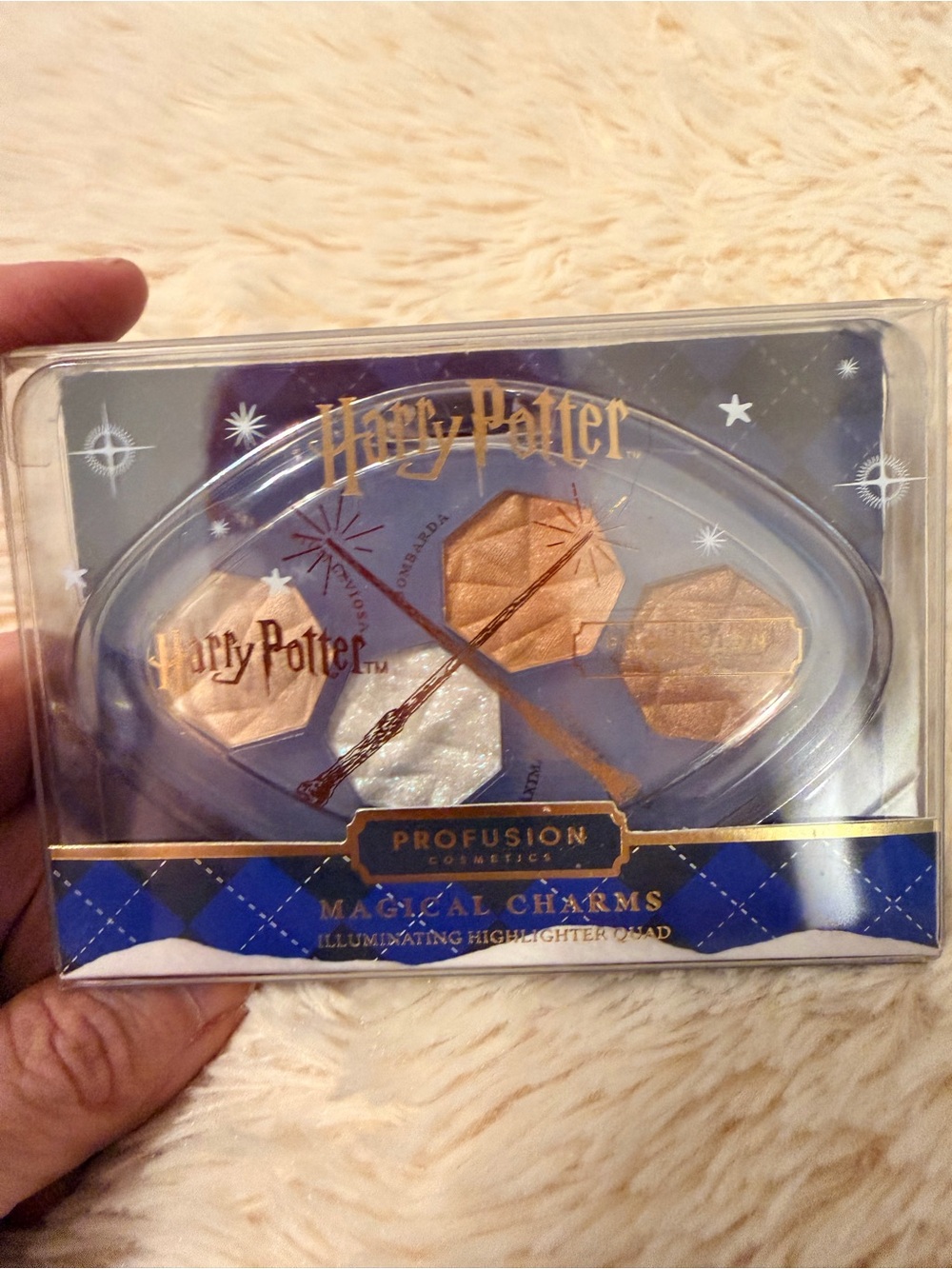 Profusion Cosmetics Harry Potter Illuminating Highlighter Quad - Navy and Gold